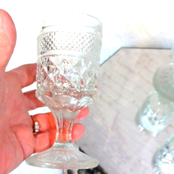 Anchor Hocking Clear Vintage Water Goblet Glasses 8 - Picture 3 of 7